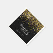 Serviette En Papier Mariage de Parties scintillant d'or (Coin)