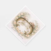 Serviette En Papier Mariage de pêche au Texas (Coin)