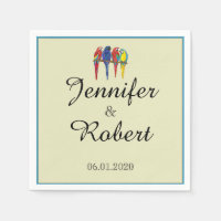 Mariage de perroquets tropicaux