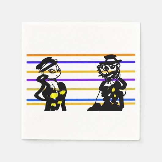 Serviette En Papier Mariage de pirates (Devant)