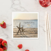 Serviette En Papier Mariage de plage de sable (En situation)