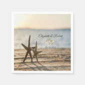 Serviette En Papier Mariage de plage de sable (Devant)