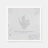 Serviette En Papier Mariage de plage élégant (Devant)