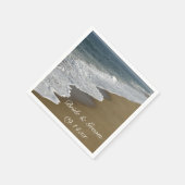 Serviette En Papier Mariage de plage et de plage (Coin)
