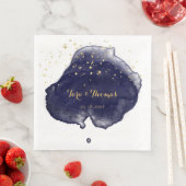 Serviette En Papier Mariage de plaque d'encre d'encre d'encre d'aquare (En situation)