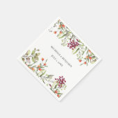 Serviette En Papier Mariage de prairie fleur sauvage (Coin)