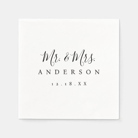 Serviette En Papier mariage de printemps (Devant)