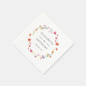 Serviette En Papier Mariage de printemps Fleur sauvage d'Aquarelle (Coin)