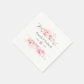 Serviette En Papier Mariage de printemps géométrique en fleurs de ceri (Coin)