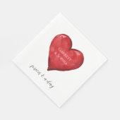 Serviette En Papier Mariage de Red Heart (Coin)
