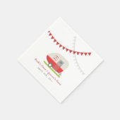 Serviette En Papier Mariage de remorque Red Retro (Coin)