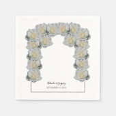 Serviette En Papier Mariage de Roses blanches (Devant)