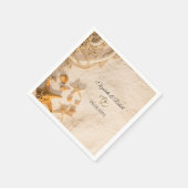 Serviette En Papier Mariage de sable de la corde des coquillages (Coin)
