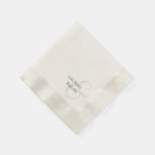 Serviette En Papier Mariage de script chic et élégant (Coin)