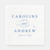 Serviette En Papier Mariage de script classique (Devant)