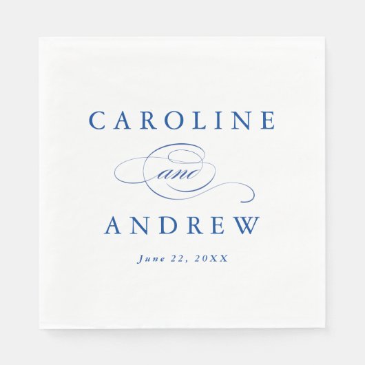 Serviette En Papier Mariage de script classique (Devant)
