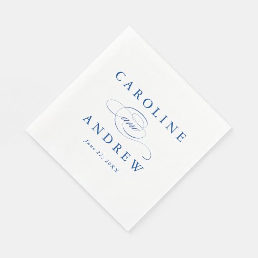 Serviette En Papier Mariage de script classique (Coin)