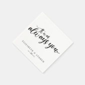 Serviette En Papier Mariage de script classique moderne (Coin)