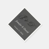 Serviette En Papier Mariage de script de calligraphie attrayant (Coin)