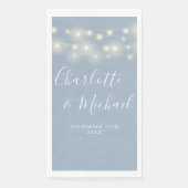 Serviette En Papier Mariage de script de signature bleu foncé (Devant)