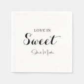 Serviette En Papier Mariage de script manuscrit (Devant)