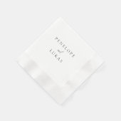 Serviette En Papier Mariage de script minimal Napkin (Coin)