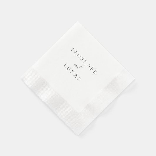 Serviette En Papier Mariage de script minimal Napkin (Coin)
