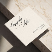 Serviette En Papier Mariage de script noir classique 'Heureux toujours