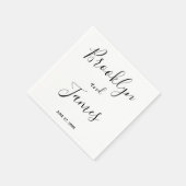 Serviette En Papier Mariage de script simple serviettes (Coin)