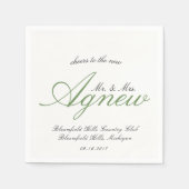 Serviette En Papier Mariage de septembre 2 (Devant)