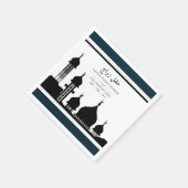 Serviette En Papier Mariage de silhouette de la mosquée islamique (Coin)