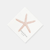 Serviette En Papier Mariage de Starfish Beach (Coin)
