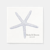 Serviette En Papier Mariage de Starfish Beach (Devant)