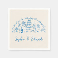 Mariage de style dessiné à la main et fantaisiste