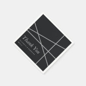 Serviette En Papier Mariage de style géométrique simple (Coin)