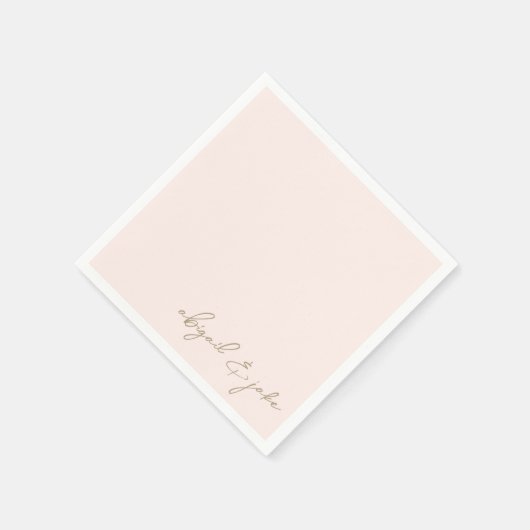 Serviette En Papier Mariage de style moderne simple (Coin)
