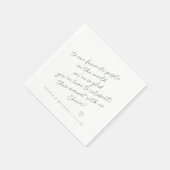 Serviette En Papier Mariage de style note d'amour écriture manuscrite (Coin)