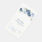Serviette En Papier Mariage de Succulente de Fleurs d'Eucalyptus Bleu (Coin)