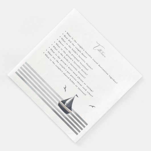 Serviette En Papier Mariage de table de voiliers trivia (Coin)