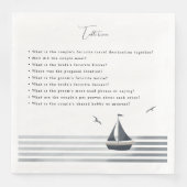 Serviette En Papier Mariage de table de voiliers trivia (Devant)