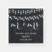 Serviette En Papier Mariage de tableau noir Confetti Parties scintilla (Devant)