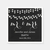 Serviette En Papier Mariage de tableau noir Confetti Parties scintilla (Devant)