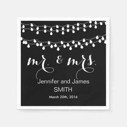 Serviette En Papier Mariage de tableau noir Confetti Parties scintilla (Devant)