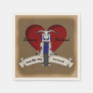 Serviette En Papier Mariage de tatouage de moto Tatt Biker