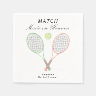 Serviette En Papier Mariage de Tennis Faits au Ciel Fête de Mariée
