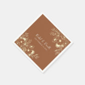 Serviette En Papier Mariage de terre cuite (Coin)