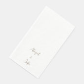 Serviette En Papier Mariage de texte Gold Personnalisé Script tendance (Coin)
