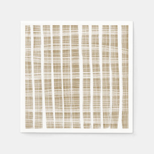 Serviette En Papier Mariage de texture or et blanc moderne