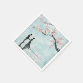 Serviette En Papier Mariage de thème bleu mariée et chambre (Coin)