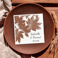 Mariage de timbre de feuille d'érable Brown